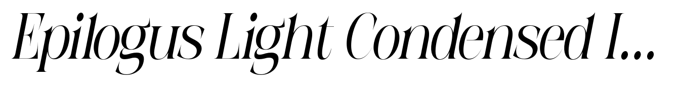 Epilogus Light Condensed Italic